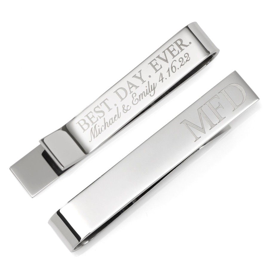 Ox and Bull Trading Co. Best Day Ever Engravable Tie Bar | Classic Tie Bars