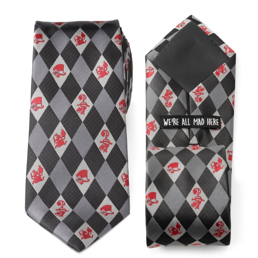 Disney Alice In Wonderland Gray Men'S Tie | Disney Ties