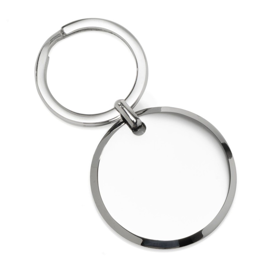 Ox and Bull Trading Co. Round Engravable Stainless Steel Key Chain | Key Chains