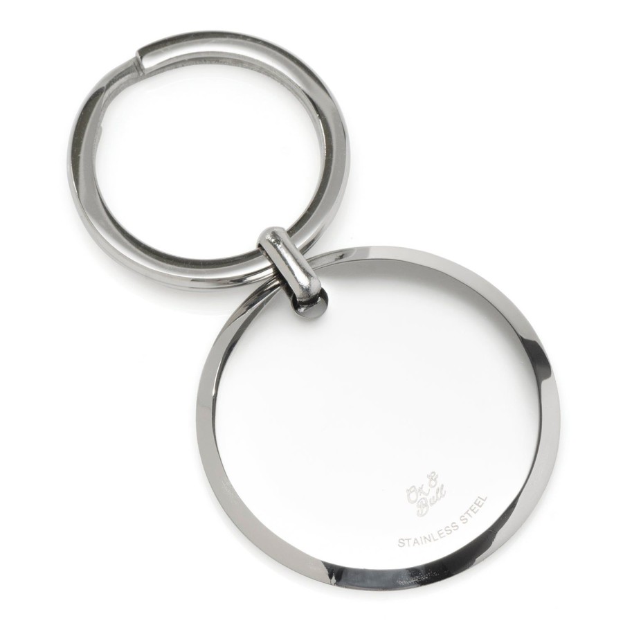 Ox and Bull Trading Co. Round Engravable Stainless Steel Key Chain | Key Chains