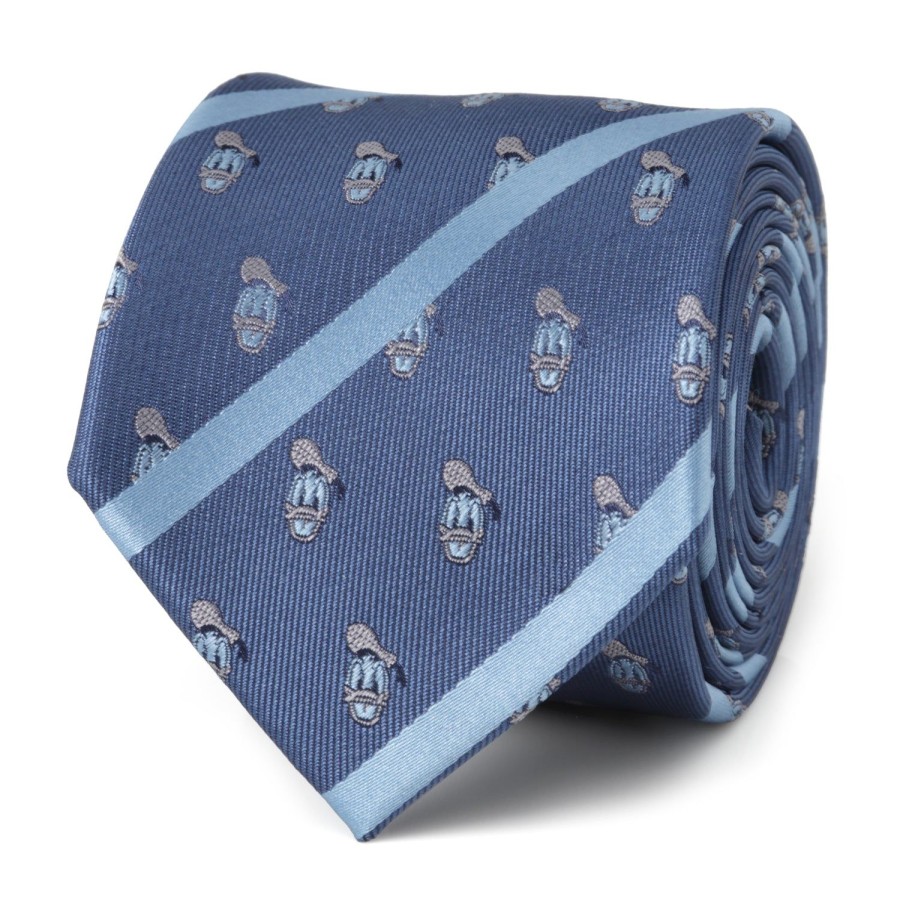 Disney Donald Duck Stripe Blue Men'S Tie | Disney Ties