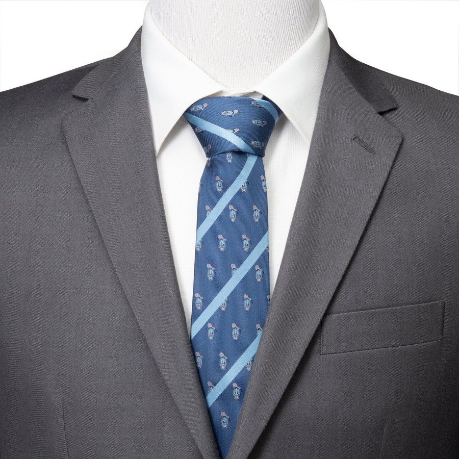 Disney Donald Duck Stripe Blue Men'S Tie | Disney Ties