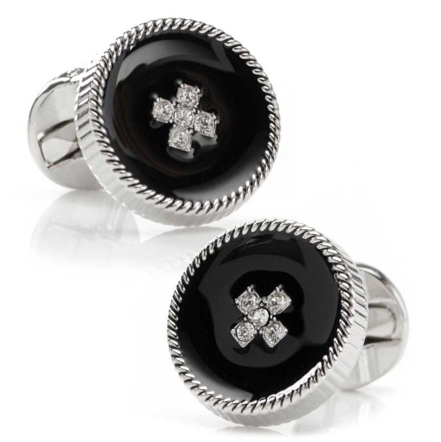 Ox and Bull Trading Co. Crystal Button Rope Cufflinks | Classic Cufflinks