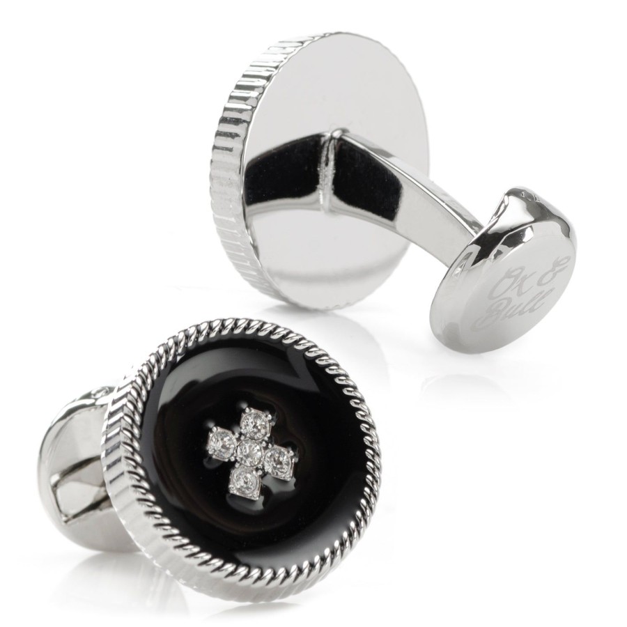 Ox and Bull Trading Co. Crystal Button Rope Cufflinks | Classic Cufflinks