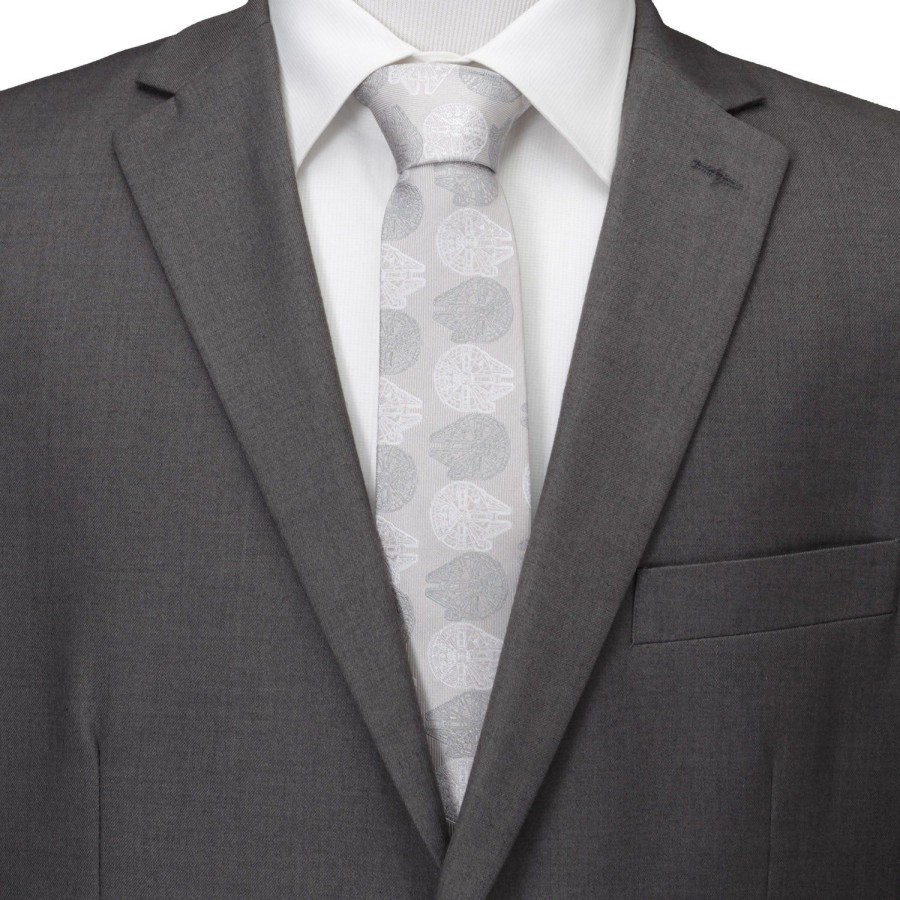 Star Wars Falcon Gray Men'S Tie | Star Wars Ties