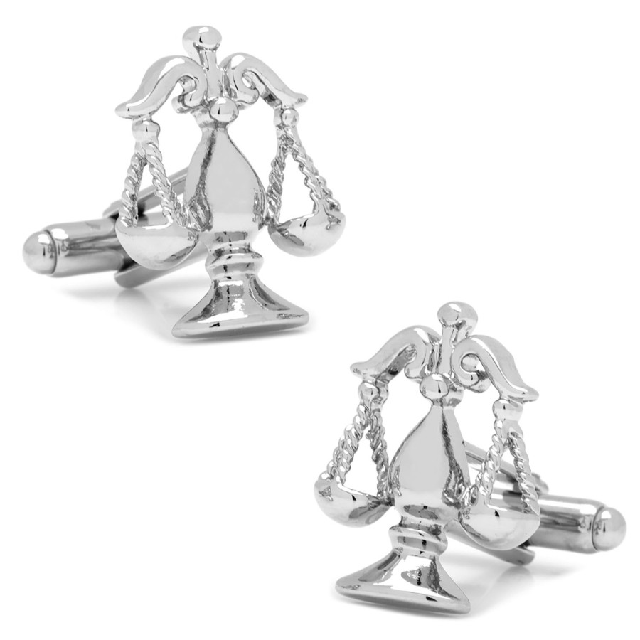 Cufflinks, Inc. Silver Scales Of Justice Cufflinks | Classic Cufflinks