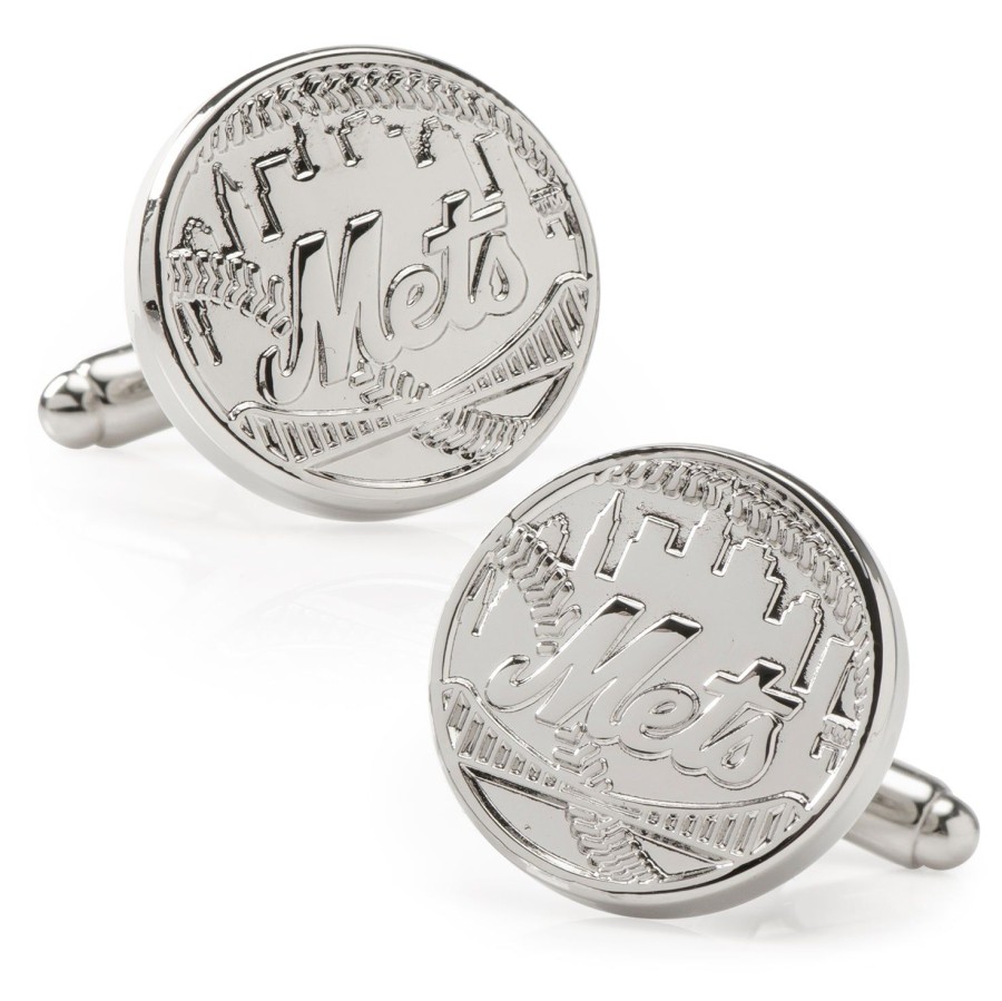 MLB Silver Edition Ny Mets Cufflinks | Sports Cufflinks