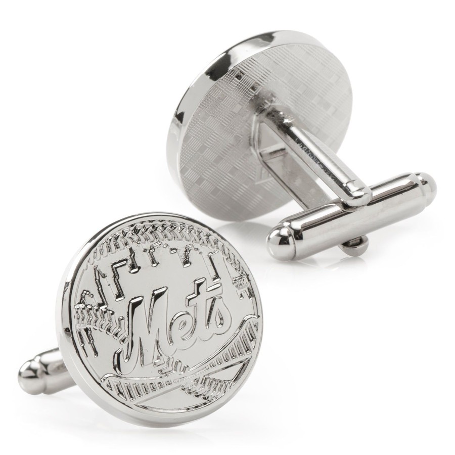 MLB Silver Edition Ny Mets Cufflinks | Sports Cufflinks