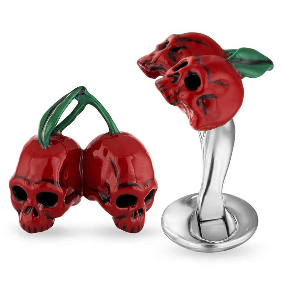 Fils Unique Cherries & Skulls Cufflinks | Classic Cufflinks