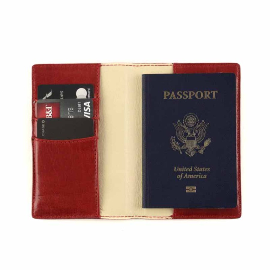 Moore & Giles Passport Wallet In Cherry | Leather Goods