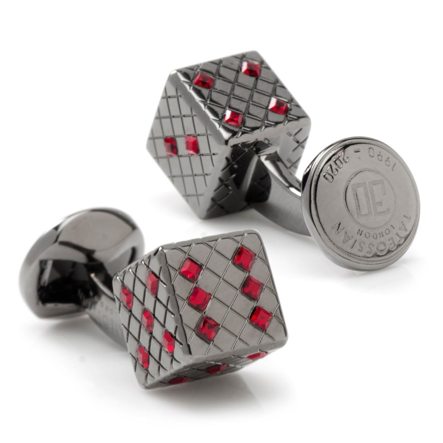 Tateossian Swarovski Dice Cufflinks | Classic Cufflinks