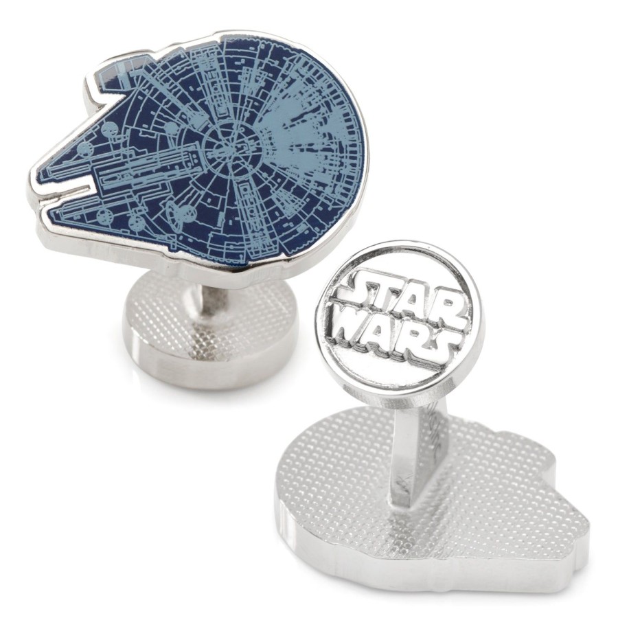 Star Wars Millennium Falcon Blueprint Blue Cufflinks | Movies & Characters Cufflinks