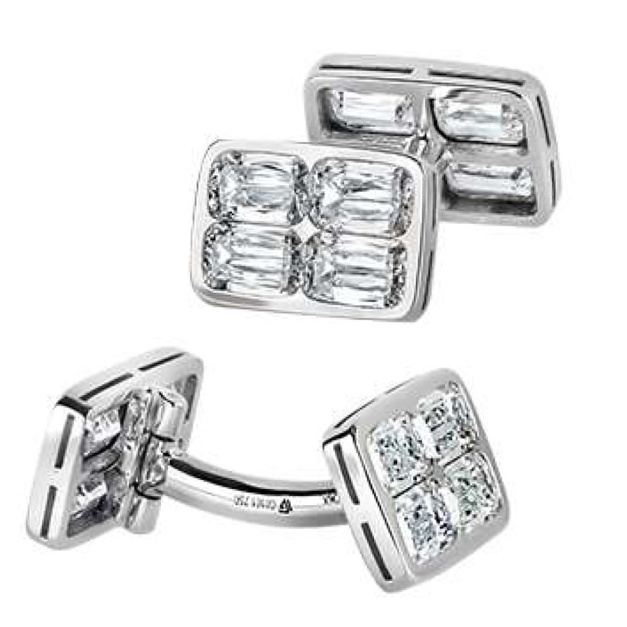 Jacob & Co. Diamond Cufflinks With Ashoka Cut Diamond | Classic Cufflinks