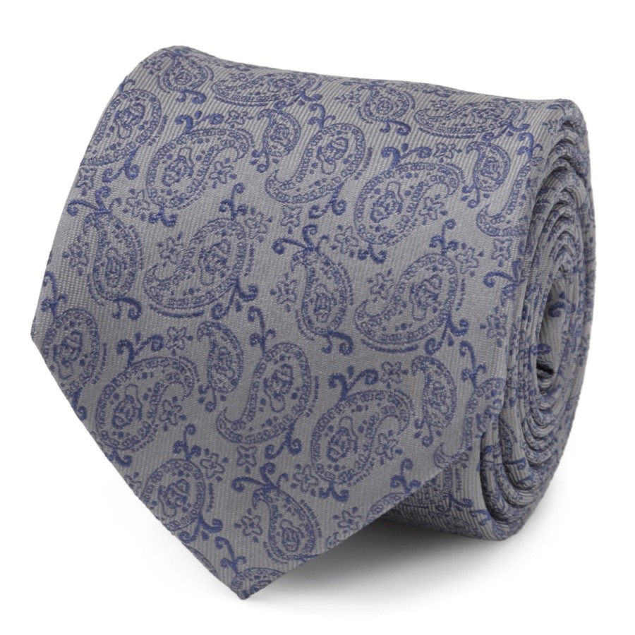 Disney Donald Duck Paisley Gray Men'S Tie | Disney Ties