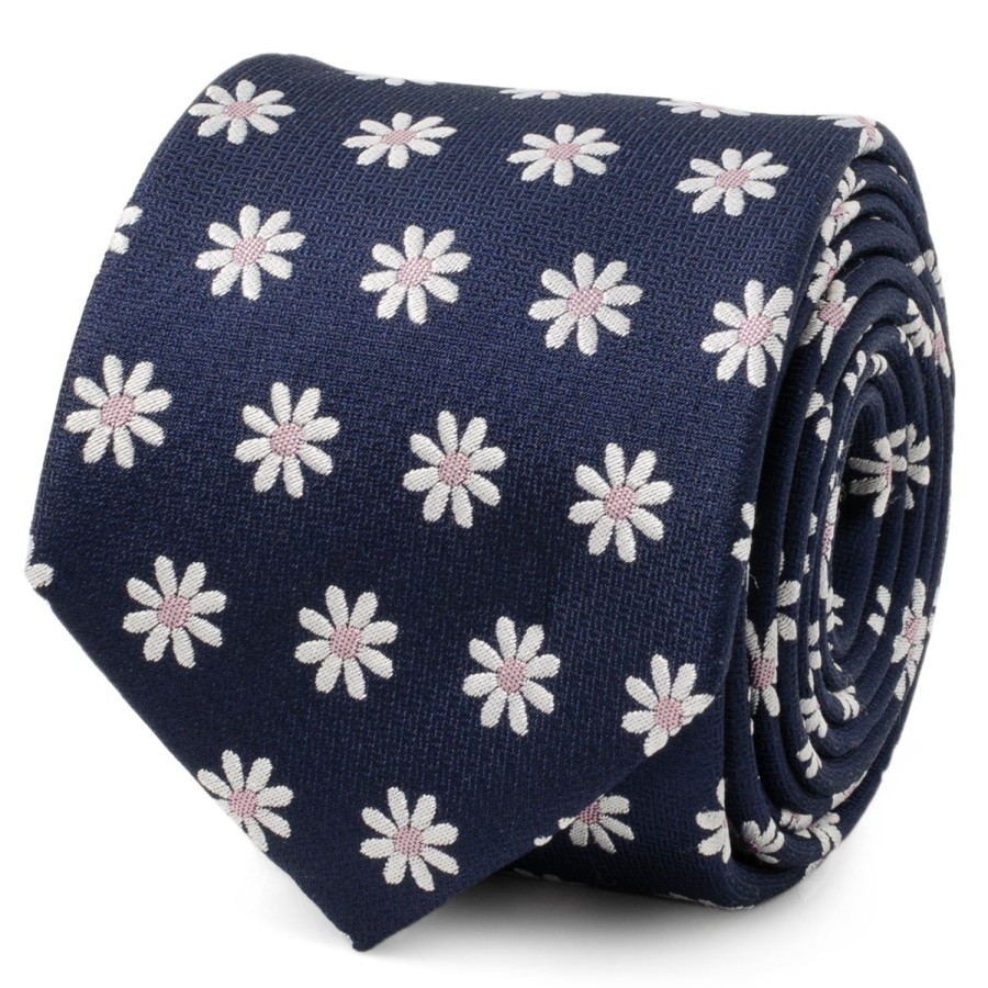 Ox and Bull Trading Co. Daisy Navy Blue Men'S Tie | Classic Ties