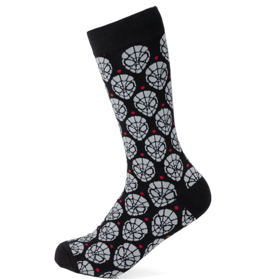 Marvel Spider-Man Dot Gray And Black Socks | Socks