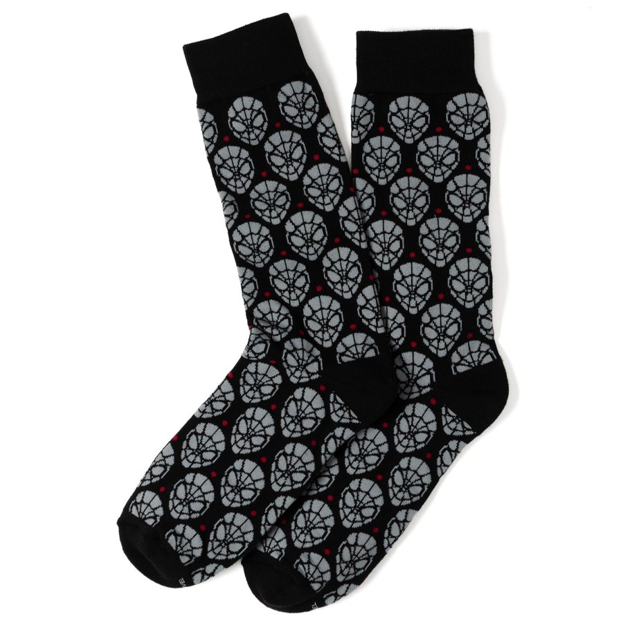 Marvel Spider-Man Dot Gray And Black Socks | Socks