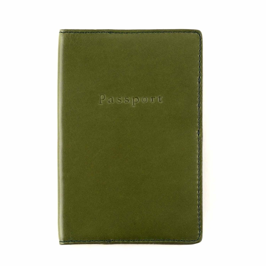 Moore & Giles Passport Wallet In Sour Apple | Leather Goods