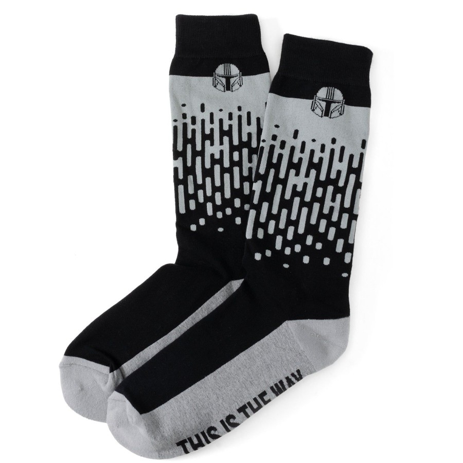 Star Wars Mandalorian Hidden Message Grey Men'S Socks | Socks