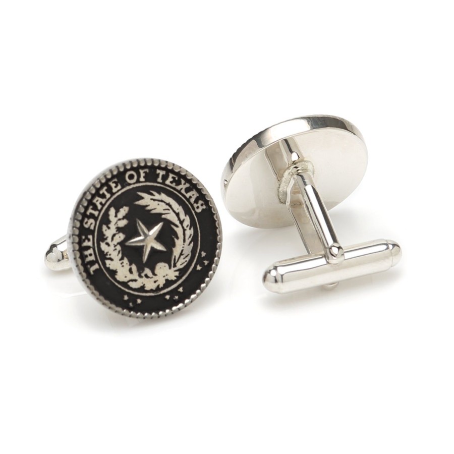 Max Lang Sterling Texas State Seal Cufflinks | Classic Cufflinks