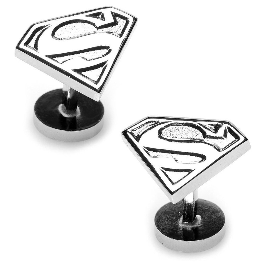 DC Comics Silver Superman Shield Cufflinks | Movies & Characters Cufflinks