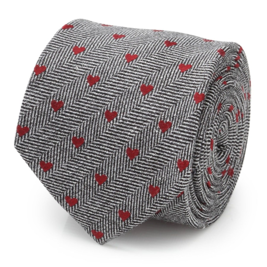 Cufflinks, Inc. Herringbone Heart Men'S Tie | Classic Ties