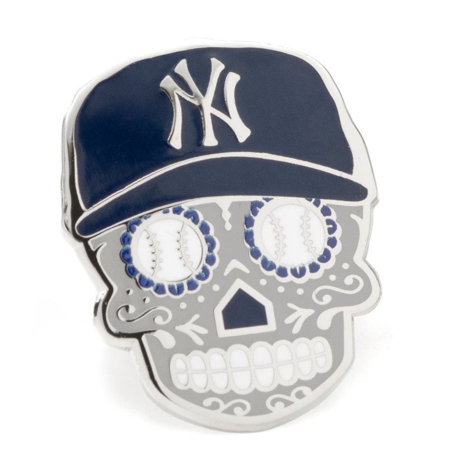 MLB New York Yankees Sugar Skull Lapel Pin | Lapel Pins