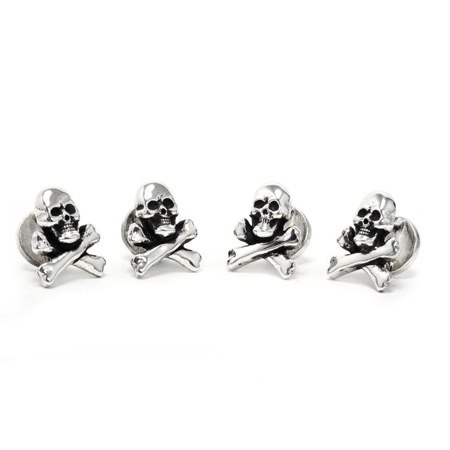 Max Lang Skull And Crossbones Tuxedo Studs | Stud Sets