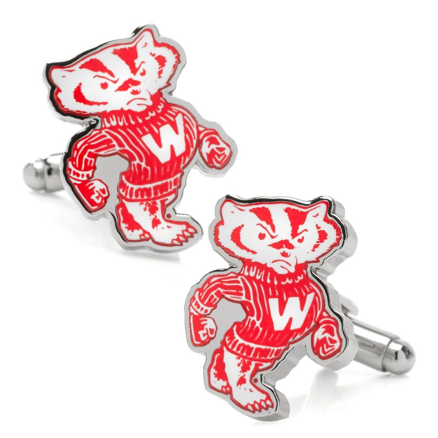 NCAA Vintage University Of Wisconsin Badgers Cufflinks | Sports Cufflinks