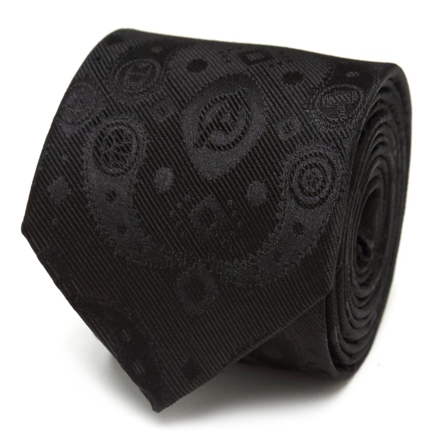 Marvel Avengers Paisley Icons Print Black Tie | Marvel Ties