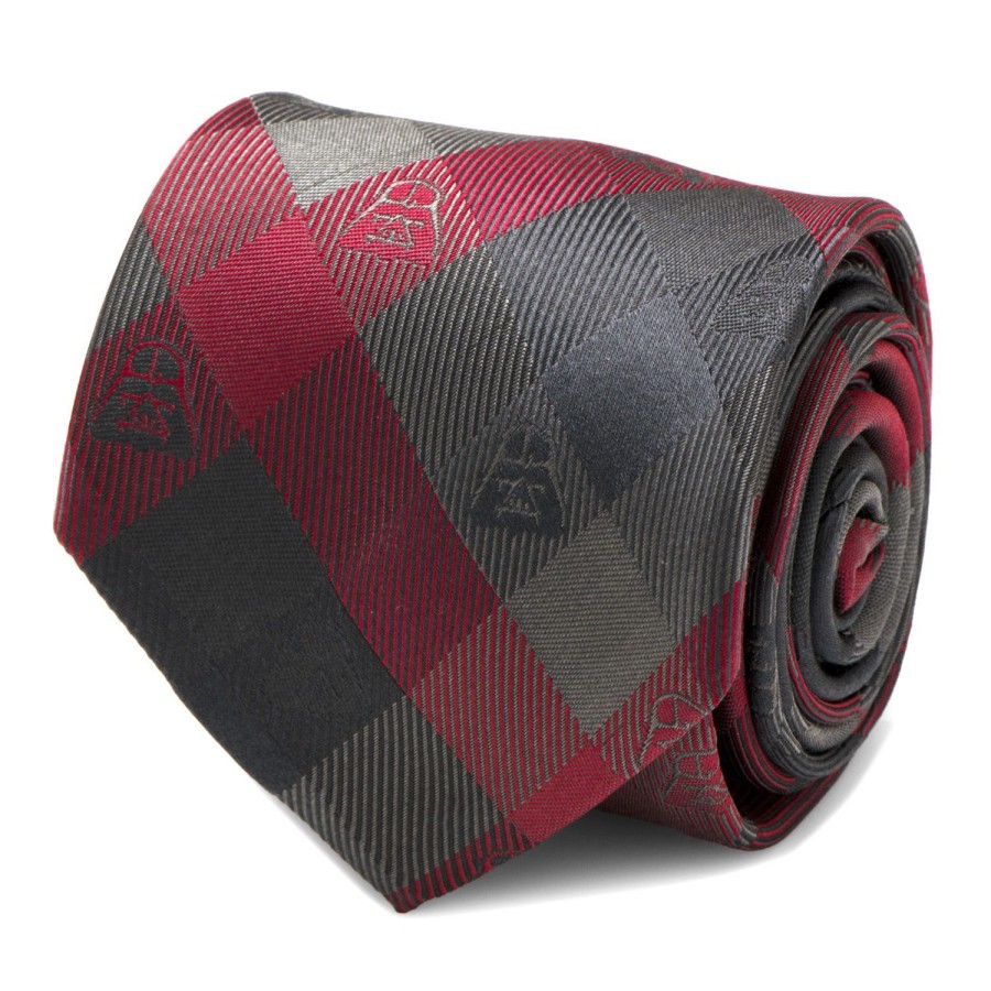 Star Wars Darth Vader Red Plaid Men'S Tie | Star Wars Ties