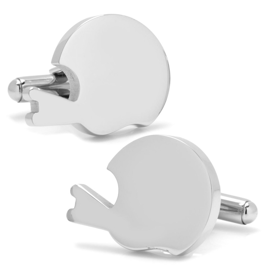 Ox and Bull Trading Co. Stainless Steel Engravable Football Helmet Cufflinks | Classic Cufflinks