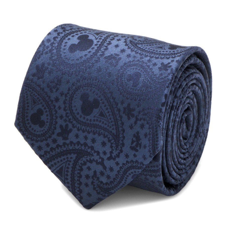 Disney Mickey Mouse Navy Paisley Men'S Tie | Disney Ties