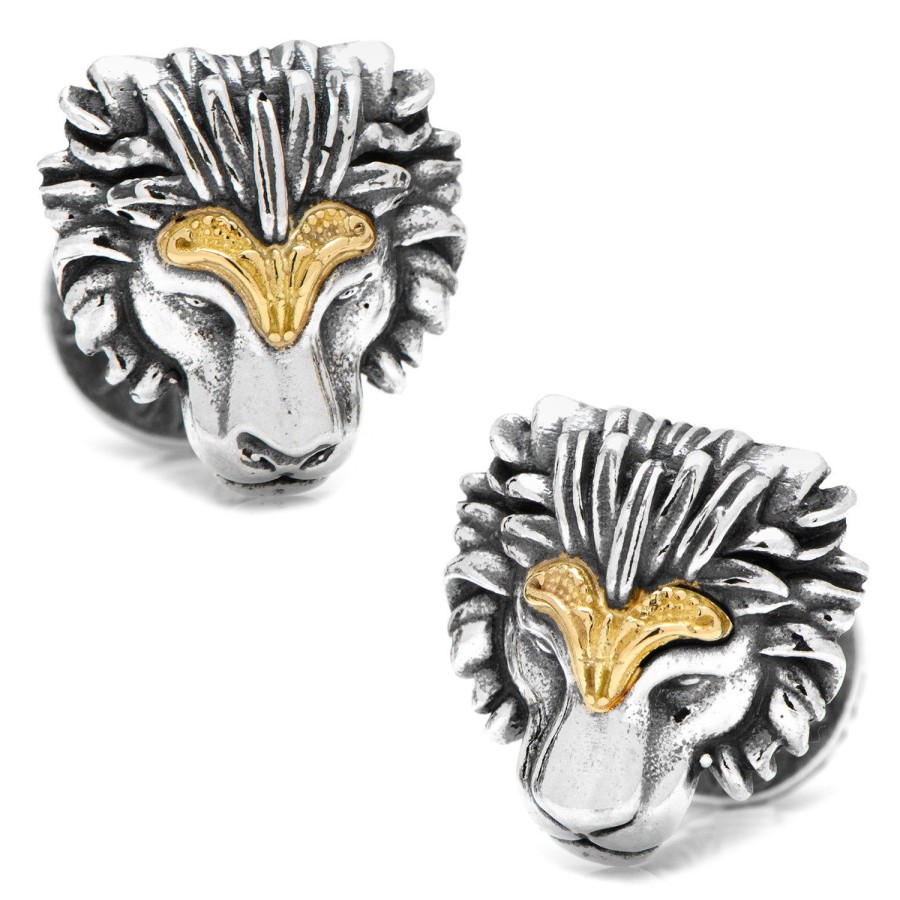 Konstantino Sterling Silver & 18K Gold Lion Cufflinks | Classic Cufflinks