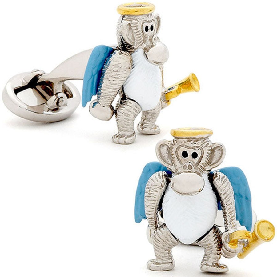 Jan Leslie Moving Angel Monkey Cufflinks | Classic Cufflinks