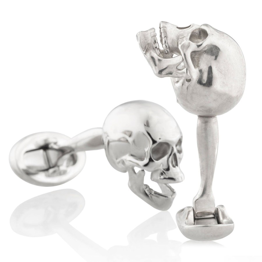 Fils Unique Poor Yorick Faceted Skull Cufflinks | Classic Cufflinks