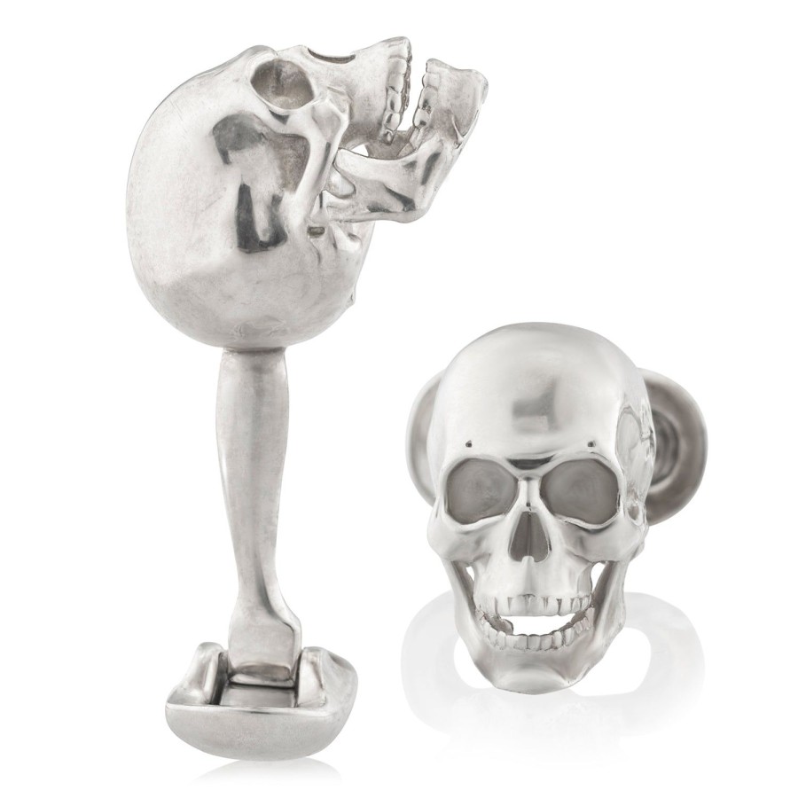 Fils Unique Poor Yorick Faceted Skull Cufflinks | Classic Cufflinks