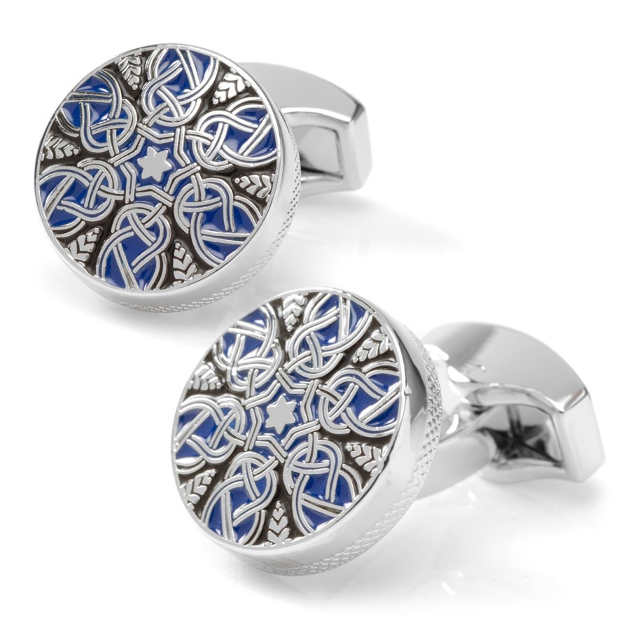 Tateossian Star Weave Enamel Cufflinks | Classic Cufflinks