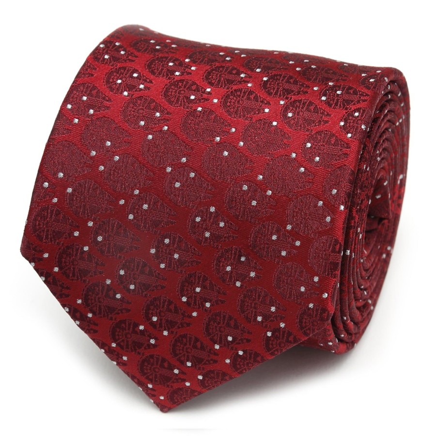 Star Wars Millennium Falcon Dot Red Men'S Tie | Star Wars Ties