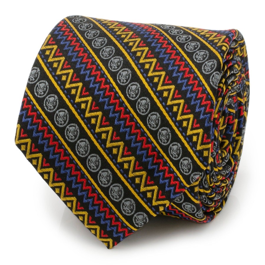 Marvel Black Panther Tribal Stripe Men'S Tie | Marvel Ties