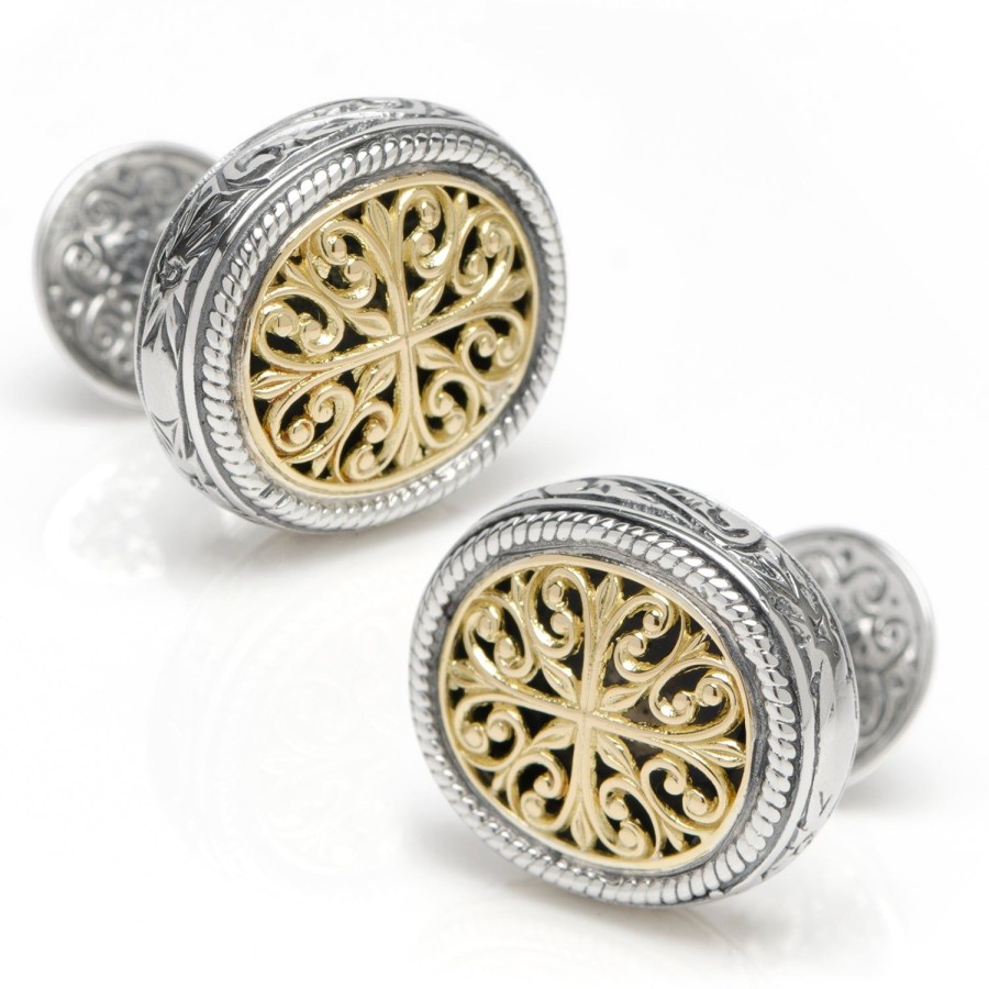 Konstantino Sterling Silver 18 Karat Cufflinks | Classic Cufflinks