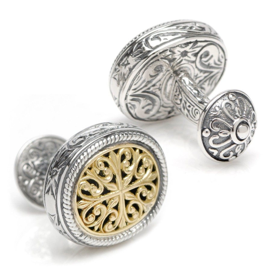 Konstantino Sterling Silver 18 Karat Cufflinks | Classic Cufflinks