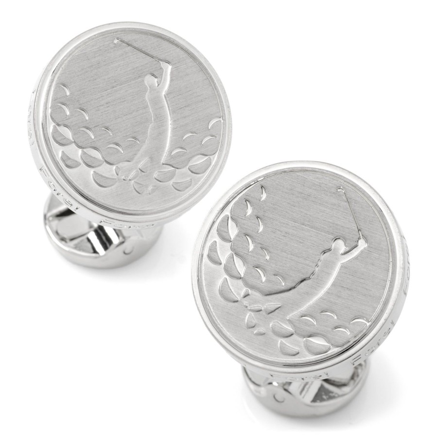 Ox and Bull Trading Co. Golf Fore Silver Cufflinks | Classic Cufflinks