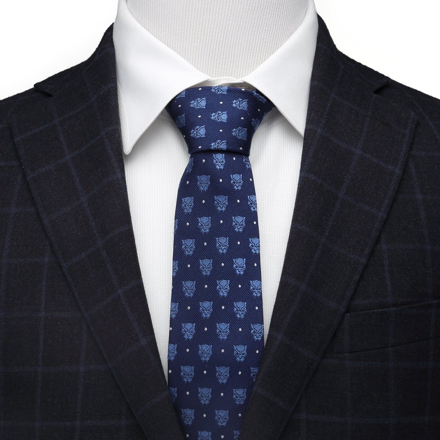 Marvel Black Panther Blue Dot Tie | Marvel Ties