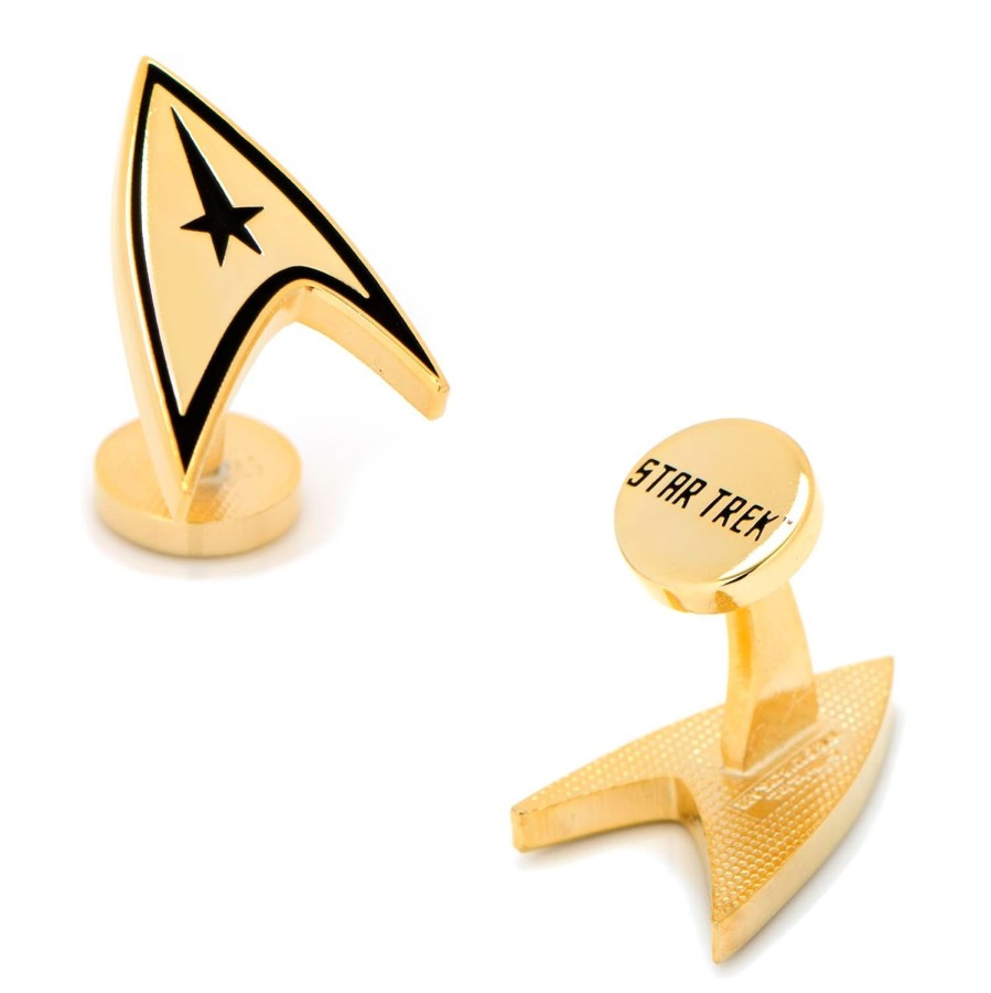 Star Trek Gold Plated Delta Shield Cufflinks | Hobbies & Interests Cufflinks