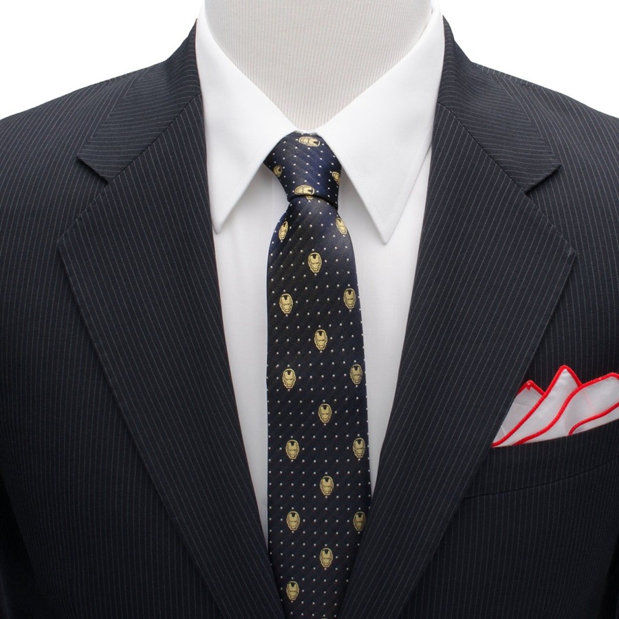 Marvel Iron Man Gray Dot Tie | Marvel Ties