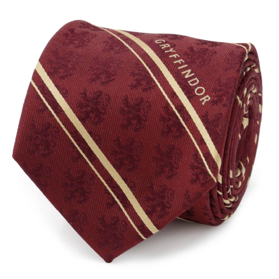 Harry Potter Gryffindor Maroon Stripe Silk Men'S Tie | Harry Potter Ties