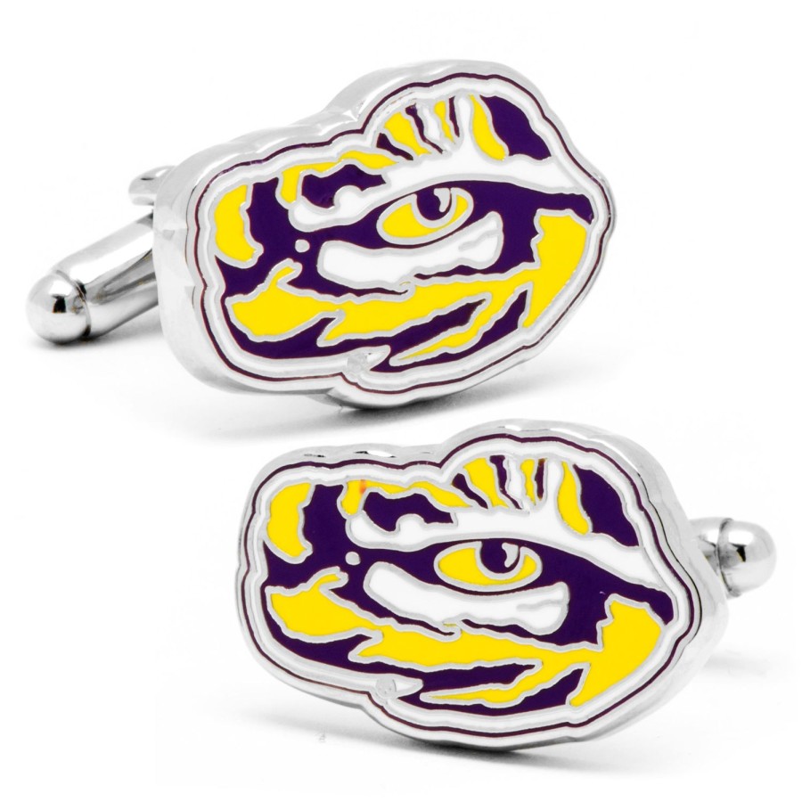 NCAA Lsu Tiger'S Eye Cufflinks | Sports Cufflinks