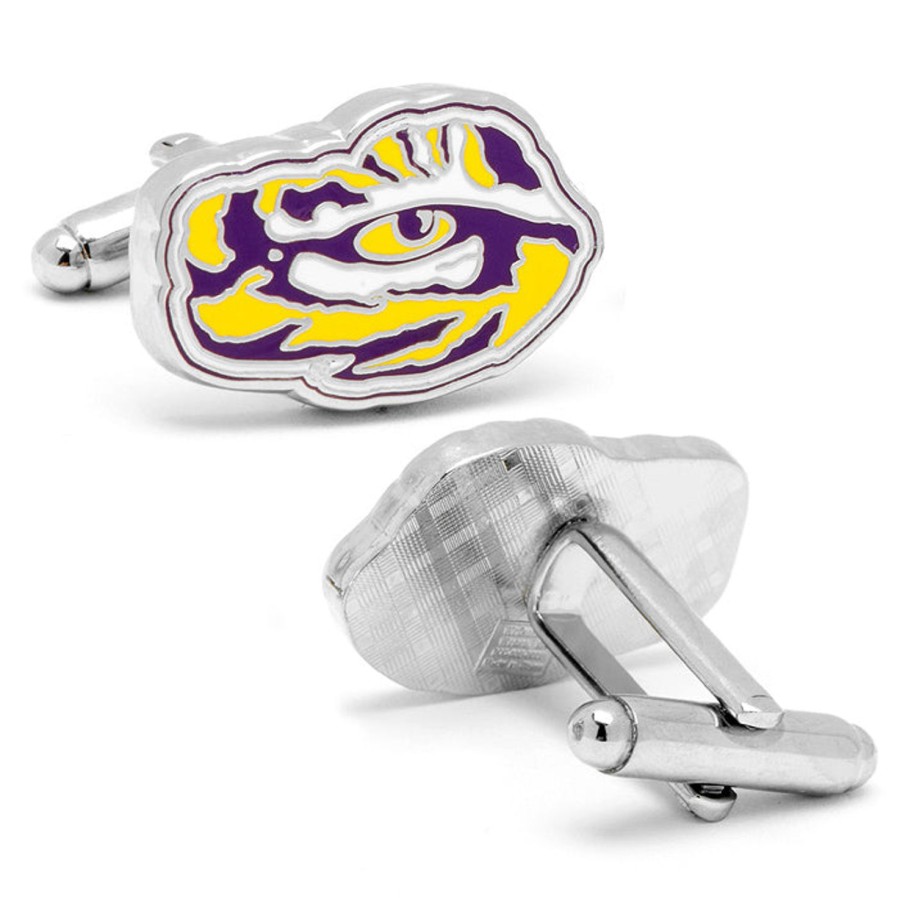 NCAA Lsu Tiger'S Eye Cufflinks | Sports Cufflinks