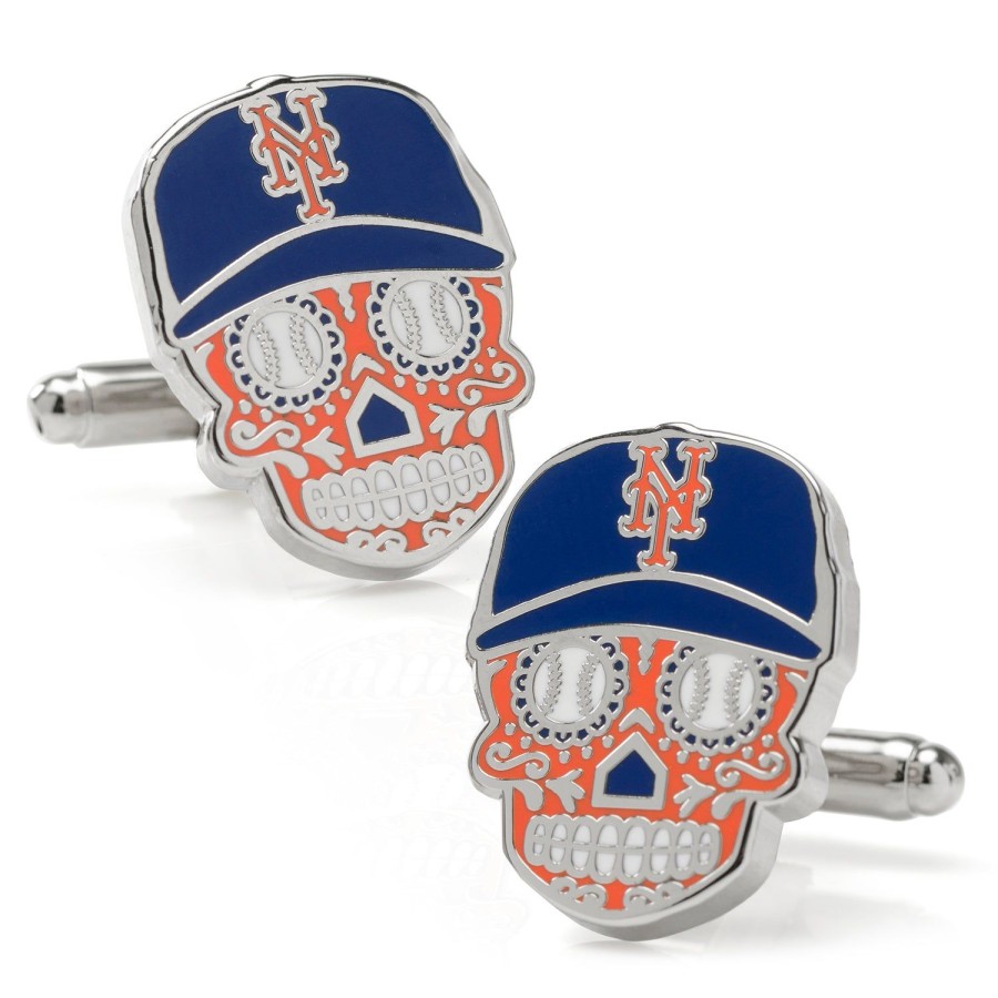 MLB New York Mets Sugar Skull Cufflinks | Sports Cufflinks